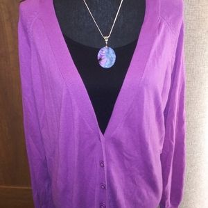 Worthington Woman Lilac Cardigan 2X